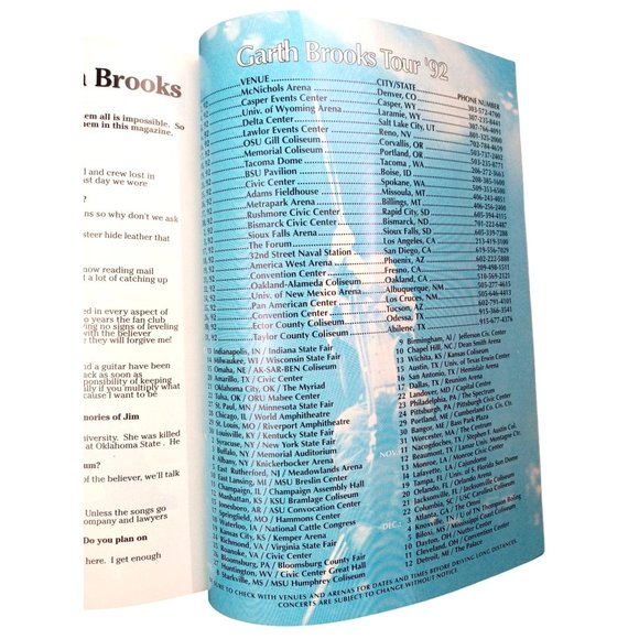 Vintage The Believer Magazine Garth Brooks Country Music 1992 Volume 1 Issue 1 - Picture 8 of 10